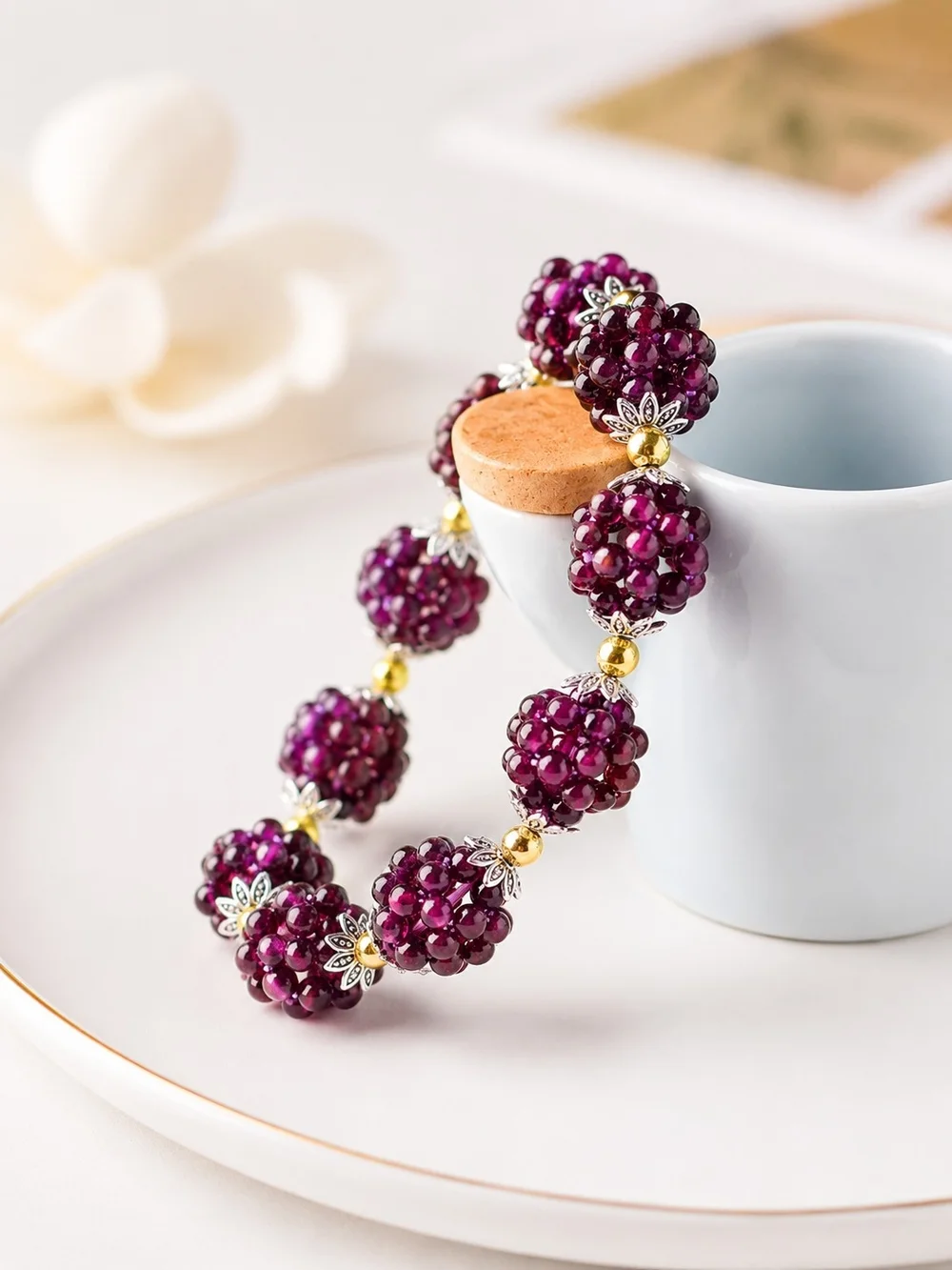 The Unbranded Brand burgundy beaded